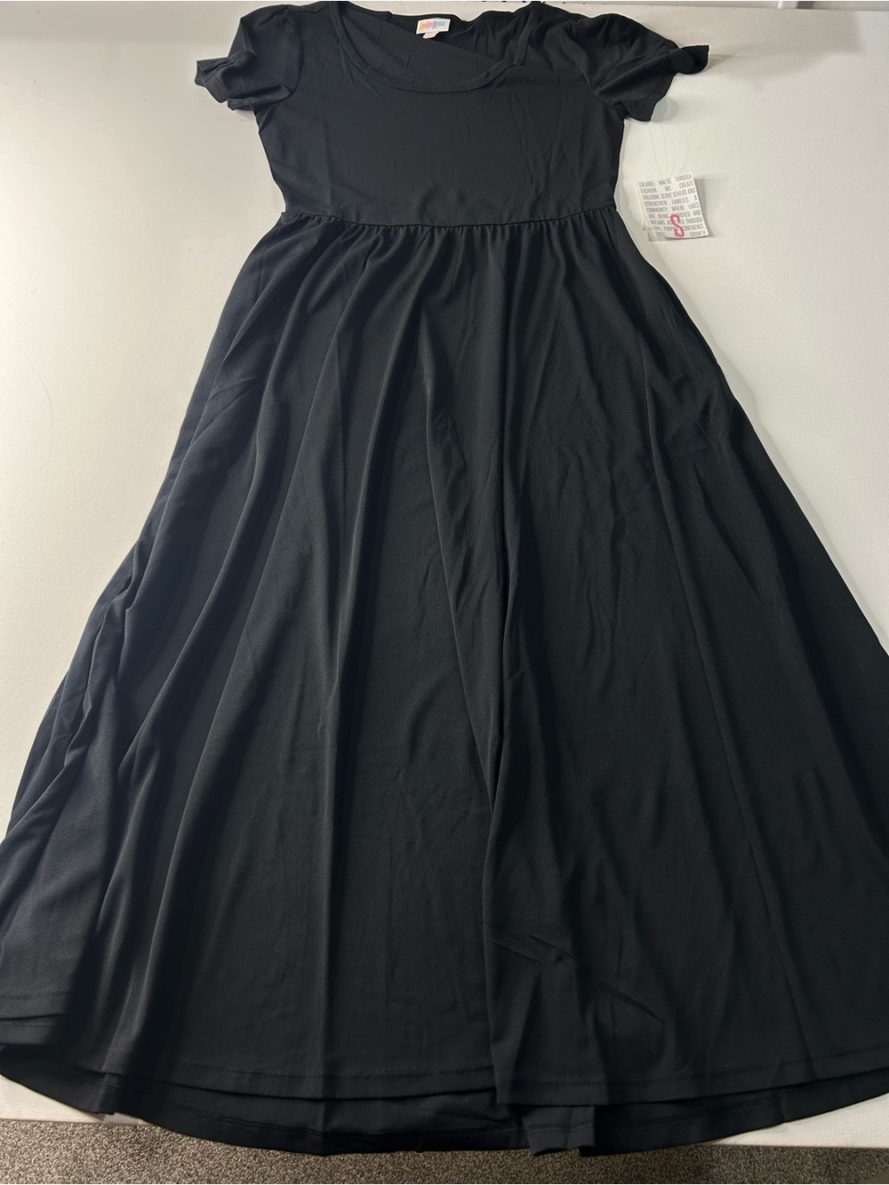 LuLaRoe Small Black Short Sleeve Maxi Dress